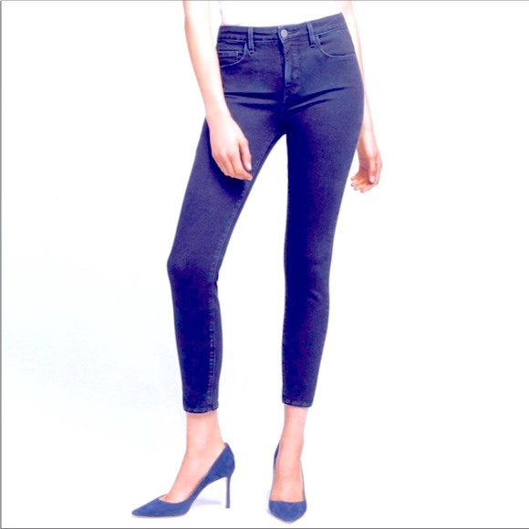 L’Agence Indigo Margot Hi Rise Skinny Jeans Sz25 Contour Waist Hugs to Taper Leg - Picture 3 of 12